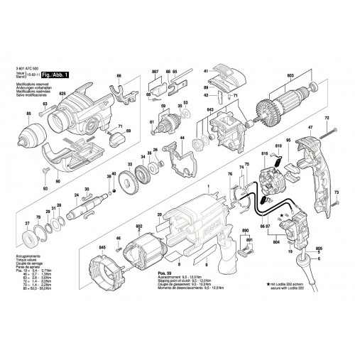 Запчасти для дрели Bosch GSB 19-2REA